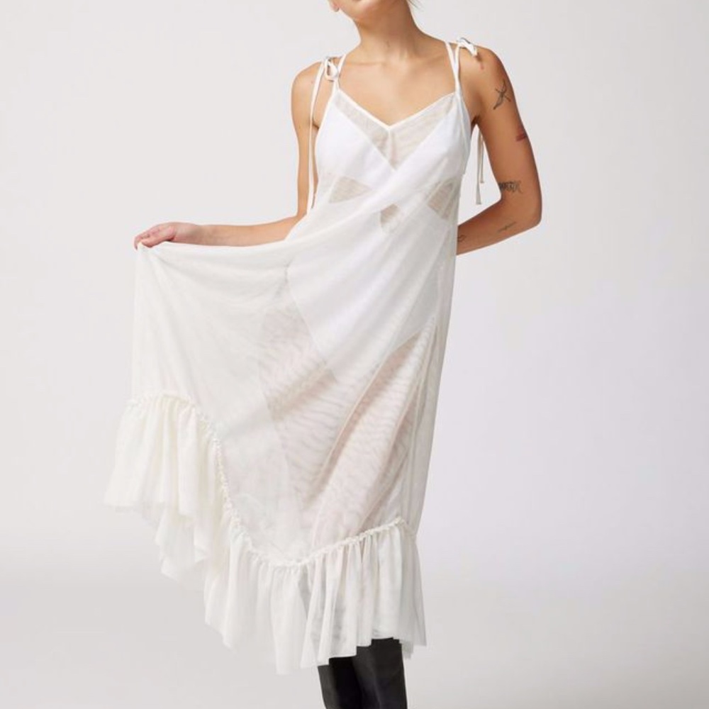 UO Everly Sheer Mesh Midi Dress